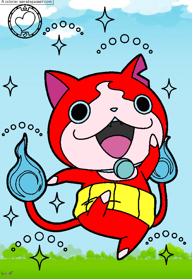 Coloriage Jibanyan - Sans Dépasser