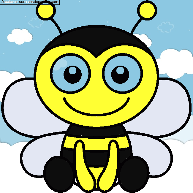 Coloriage Jolie petite abeille