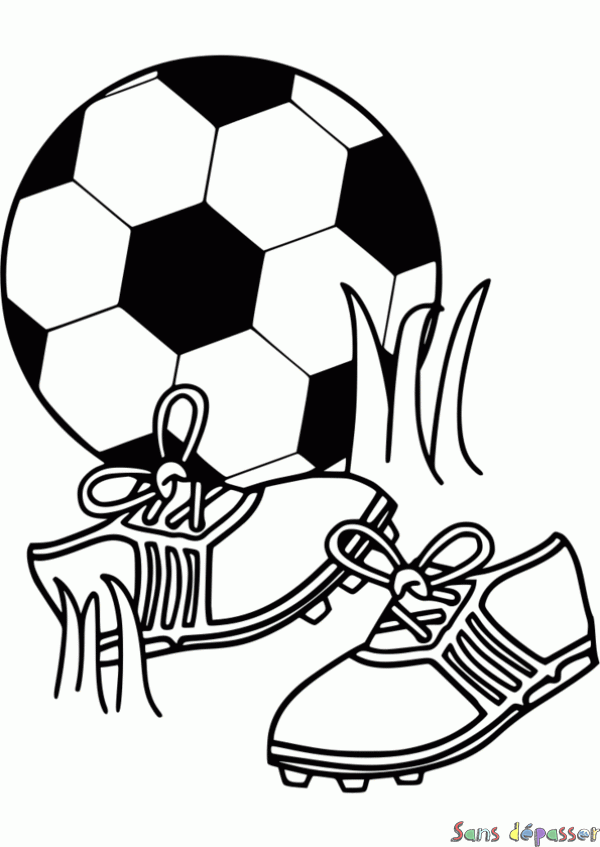 Coloriage à imprimer : le but de foot