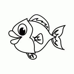 Coloriage Poisson d'avril !