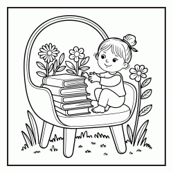 Coloriage Girly - Printemps 8