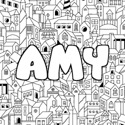 Coloriage prénom AMY - Sans Dépasser