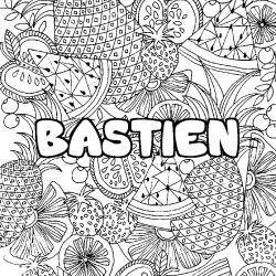 Coloriage Prénom BASTIEN - Sans Dépasser