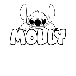 Coloriage MOLLY - d&eacute;cor Stitch