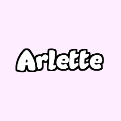 Coloriage prénom Arlette