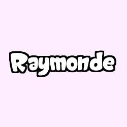 Coloriage prénom Raymonde