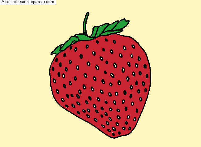 Coloriage Fraise