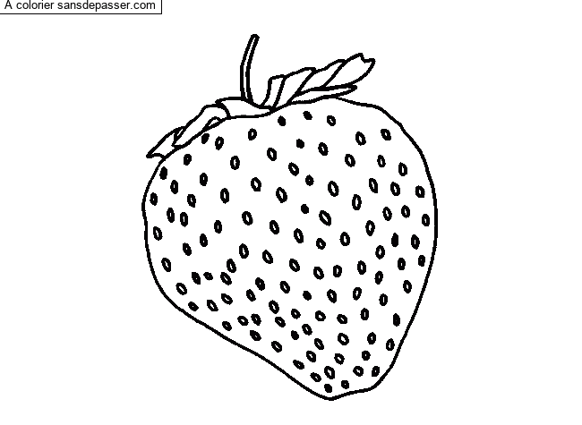 Coloriage Fraise Sans Depasser