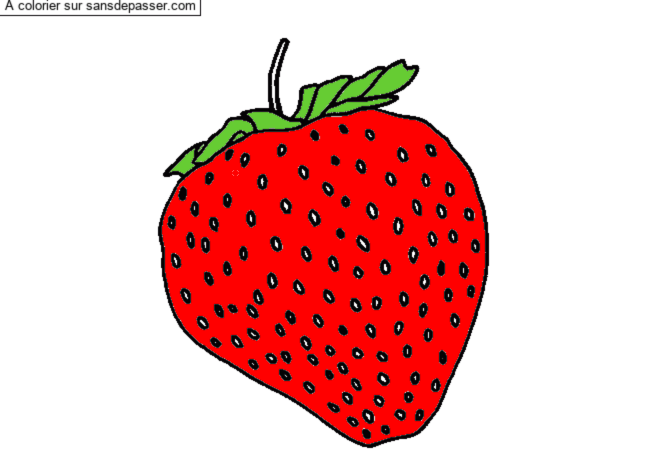 Coloriage Fraise