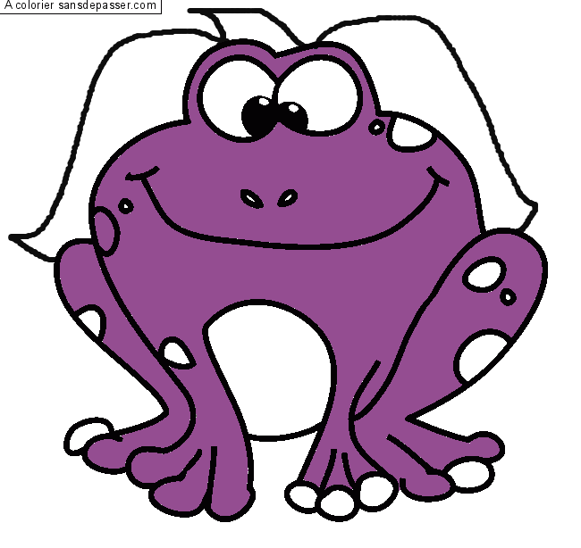 Coloriage Grenouille qui louche