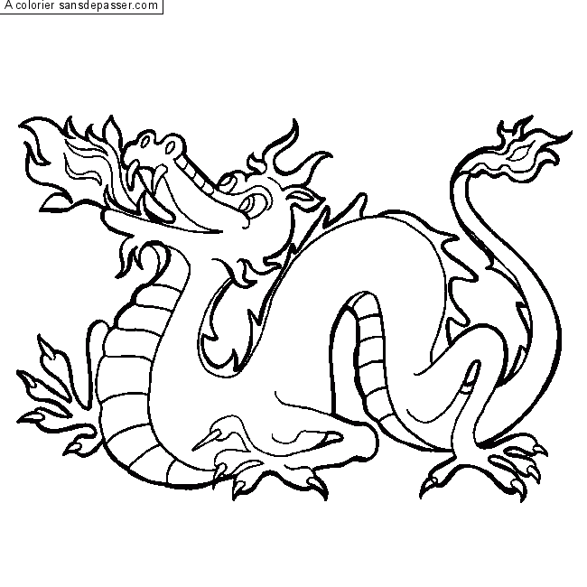 Coloriage Dragon chinois