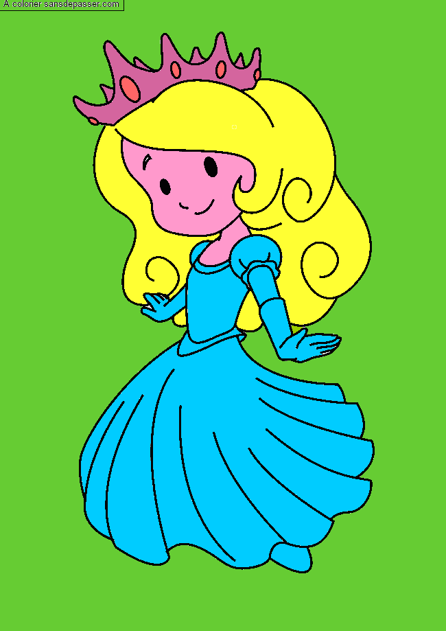 Coloriage Princesse souriante