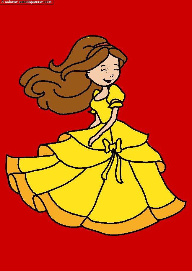 Coloriage Princesse qui danse