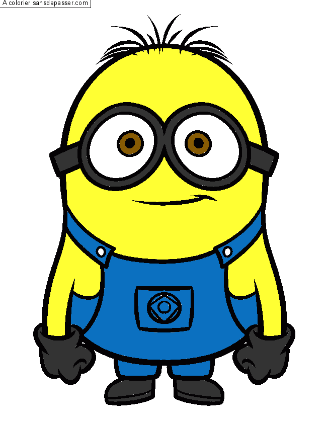 Coloriage Minion bazooka - Sans Dépasser