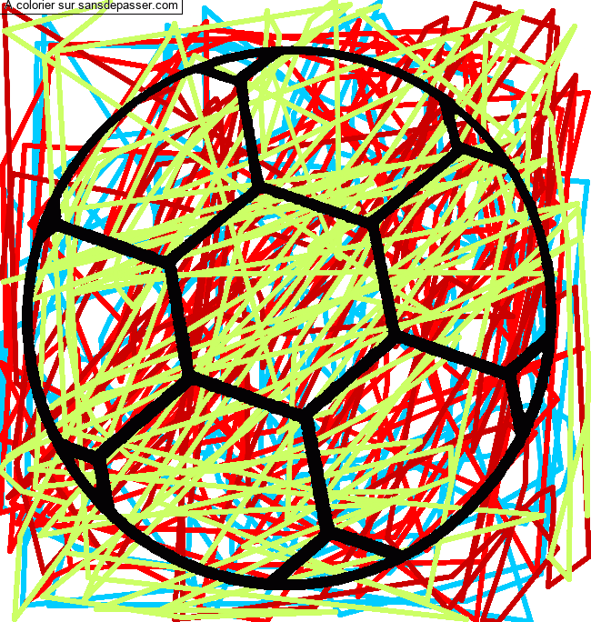 Coloriage Ballon de foot par un invité