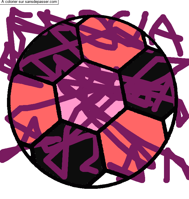 Coloriage Ballon de foot par un invité