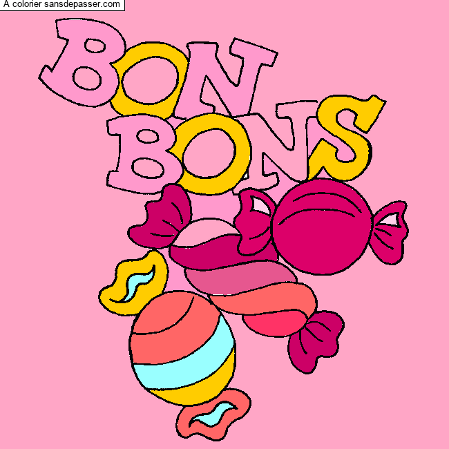 Coloriage Bonbons