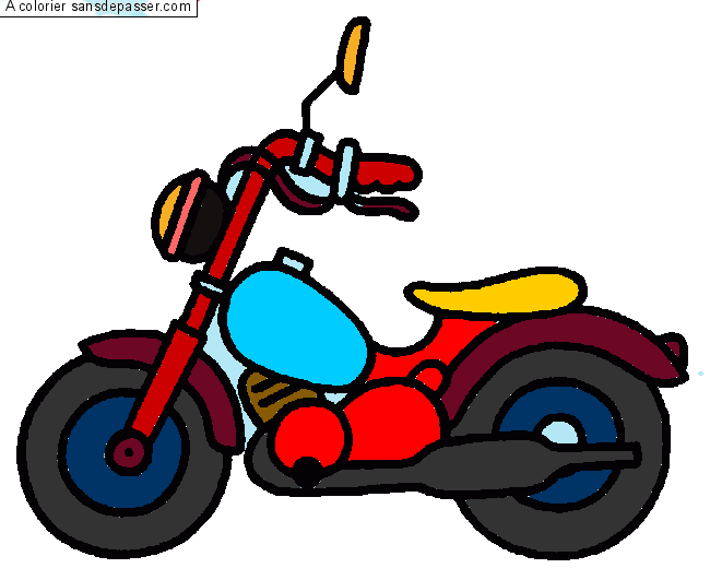 Coloriage Moto