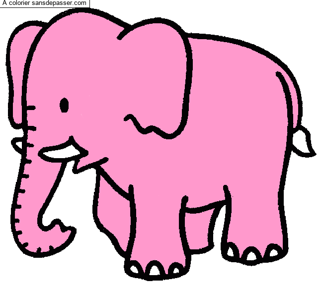 Dessin Colorie Elephant Par Lili78 Sans Depasser