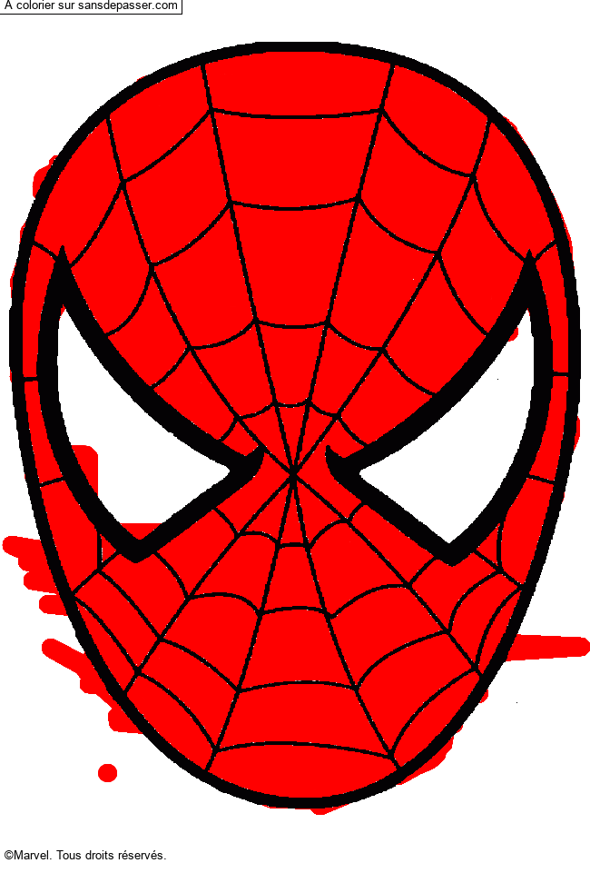 Masque de Spiderman par un invité