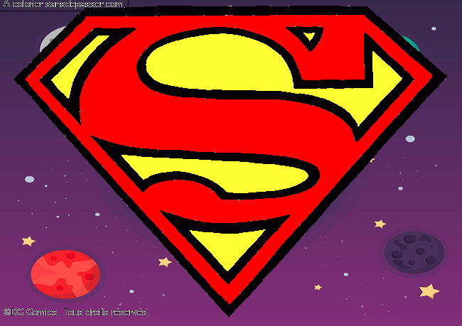 Coloriage Logo Superman