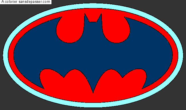 Coloriage Logo Batman