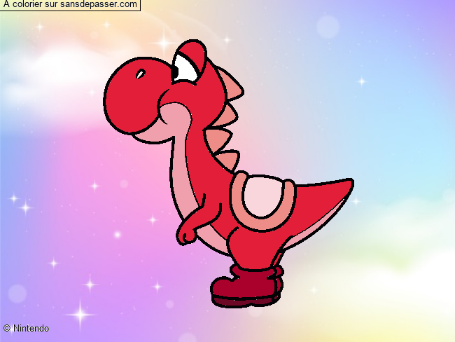 Coloriage Yoshi de profil