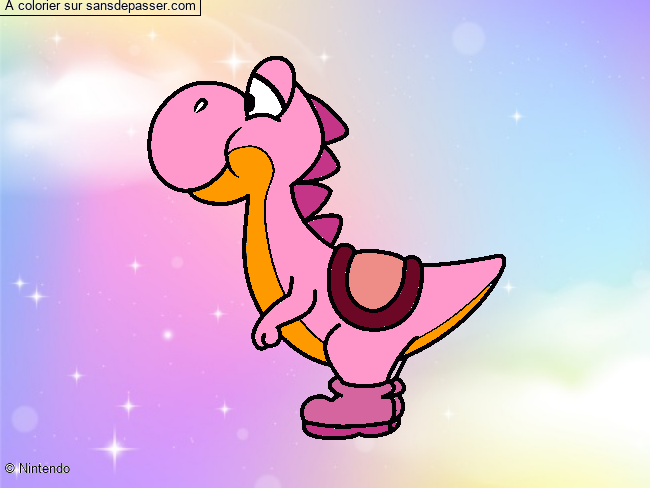 Coloriage Yoshi de profil