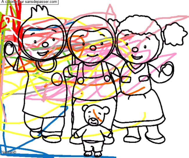 Coloriage T'choupi et ses amis par un invité