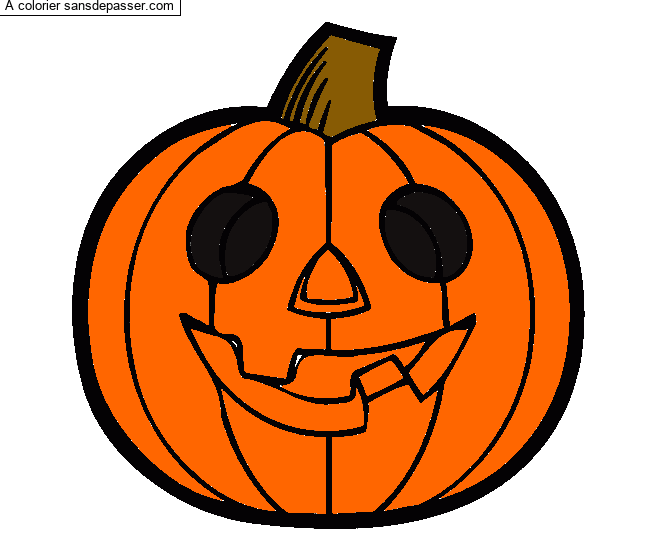 Coloriage Citrouille d'Halloween