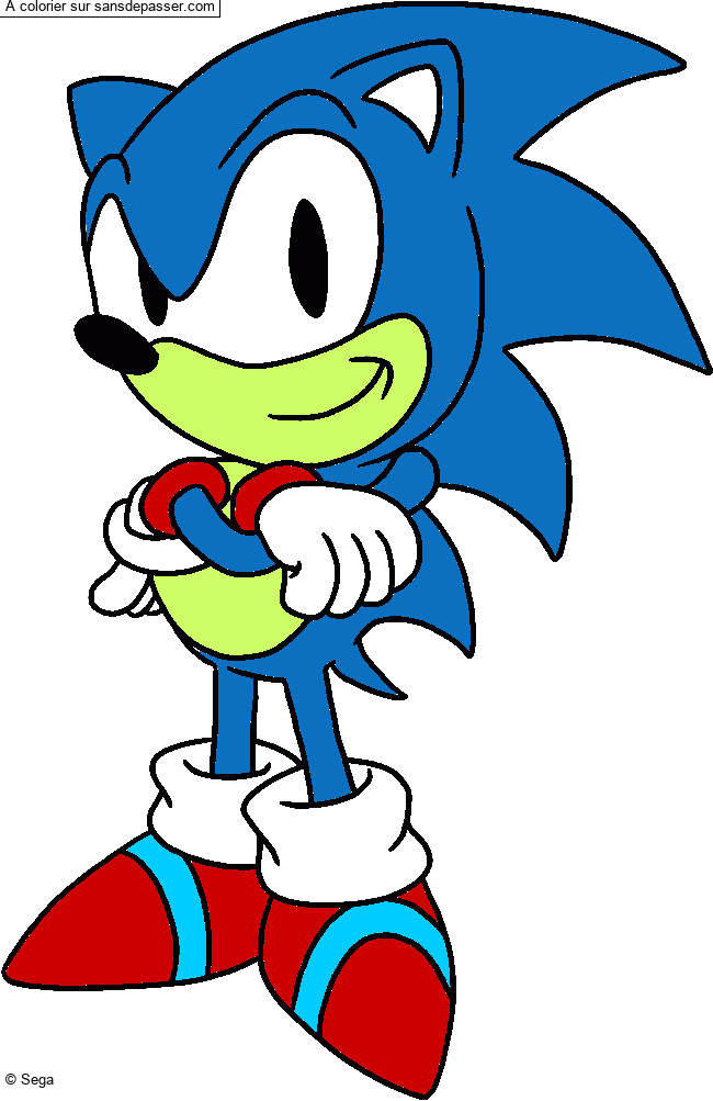 Coloriage Sonic par un invité