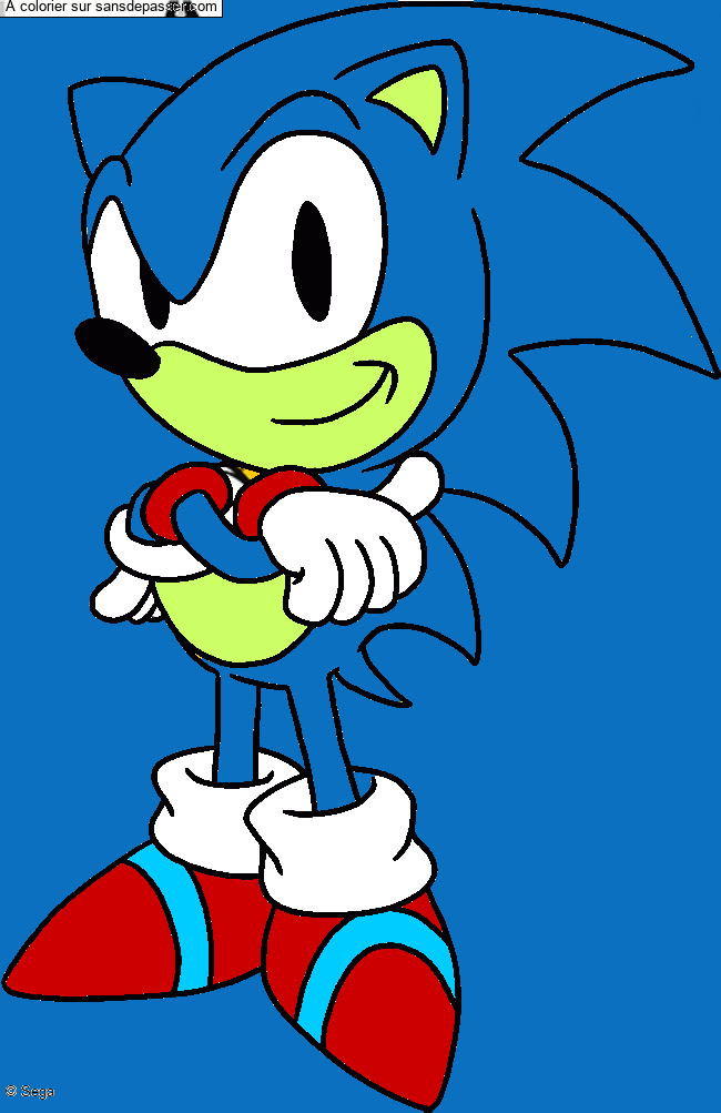 Coloriage Sonic par un invité