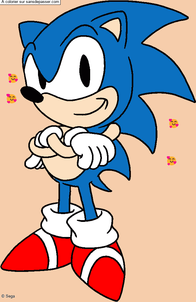 Coloriage Sonic par un invité