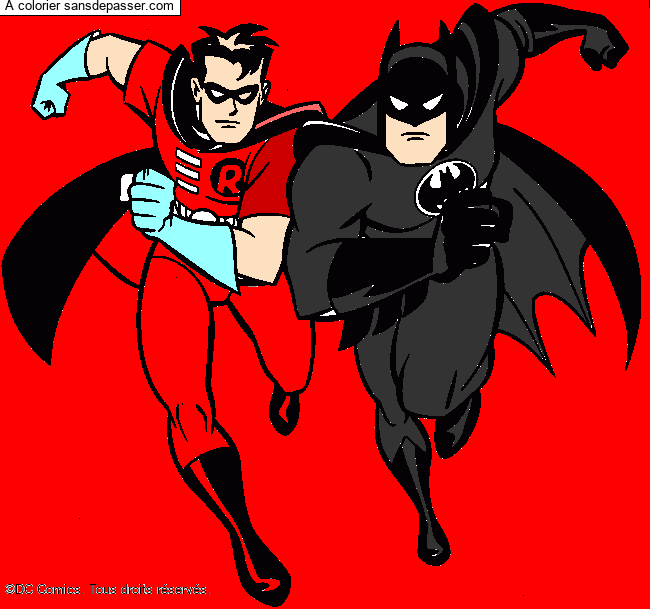 Coloriage Batman et Robin