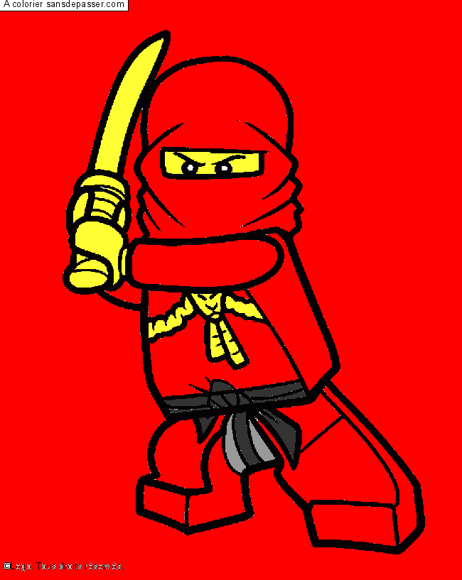 Dessin colorié  Zane  Ninjago par jojo  Sans Dépasser