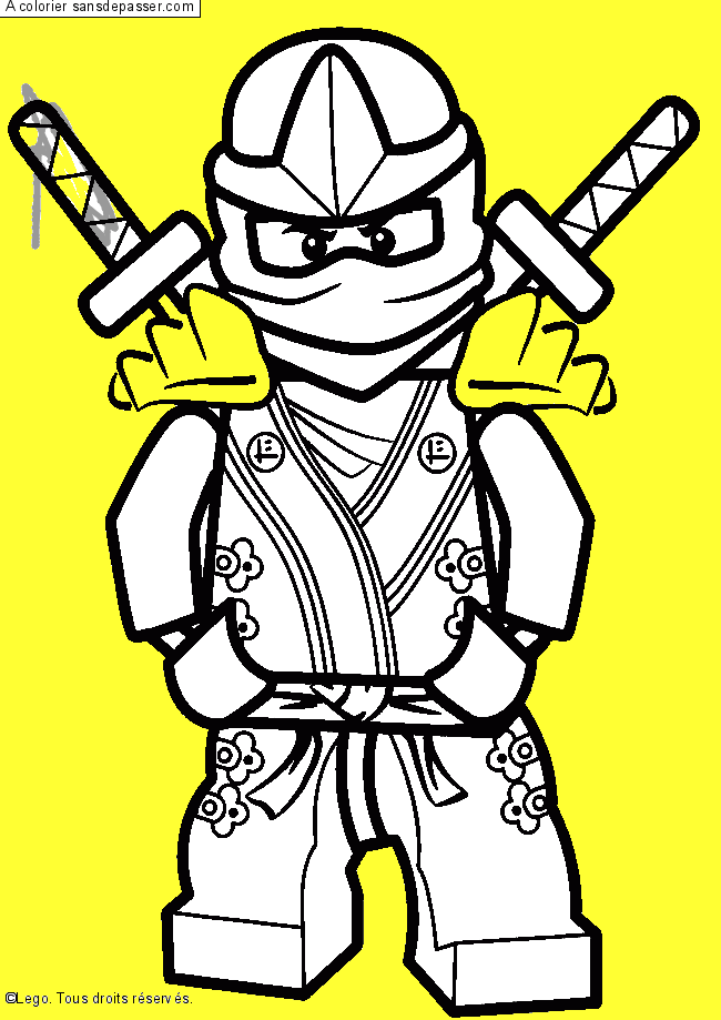 Coloriage Lloyd - Ninjago vert