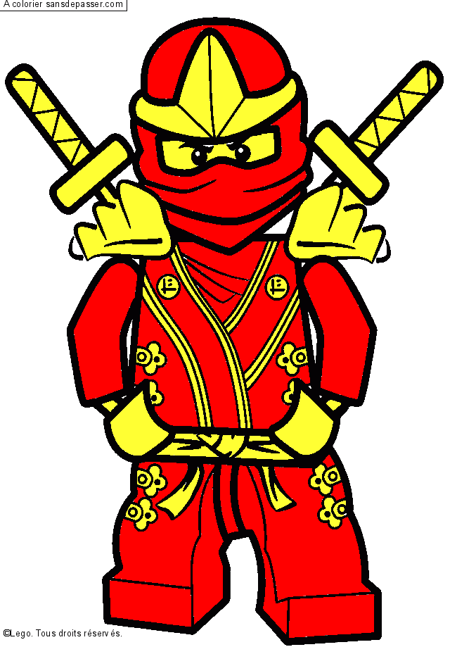 Coloriage Lloyd - Ninjago vert