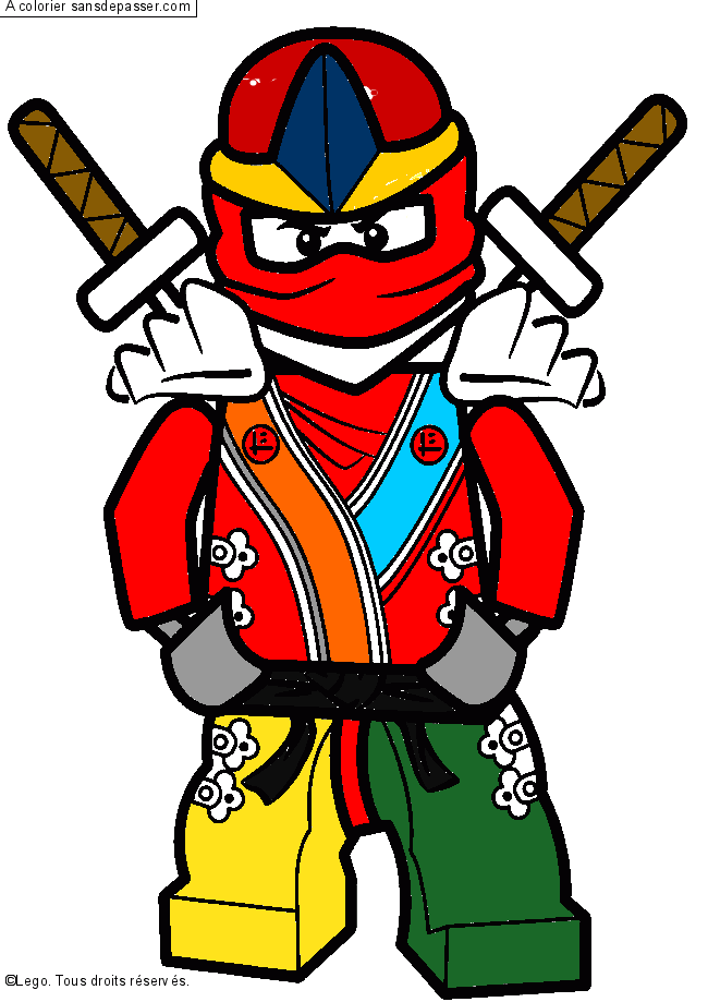 Coloriage Lloyd - Ninjago vert