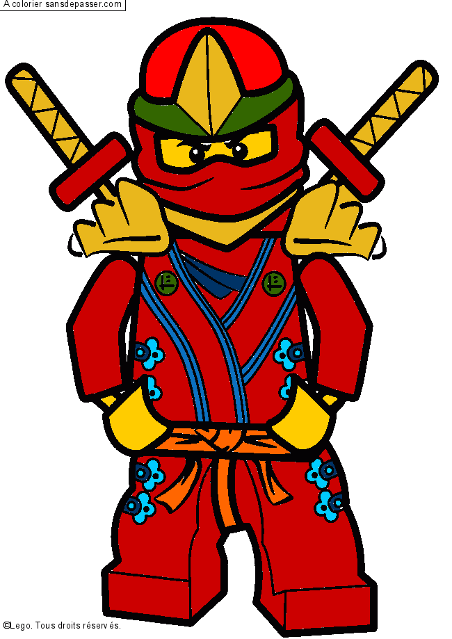 Coloriage Lloyd - Ninjago vert