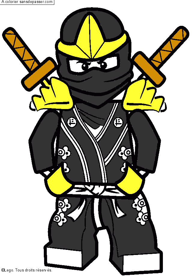 Coloriage Lloyd - Ninjago vert