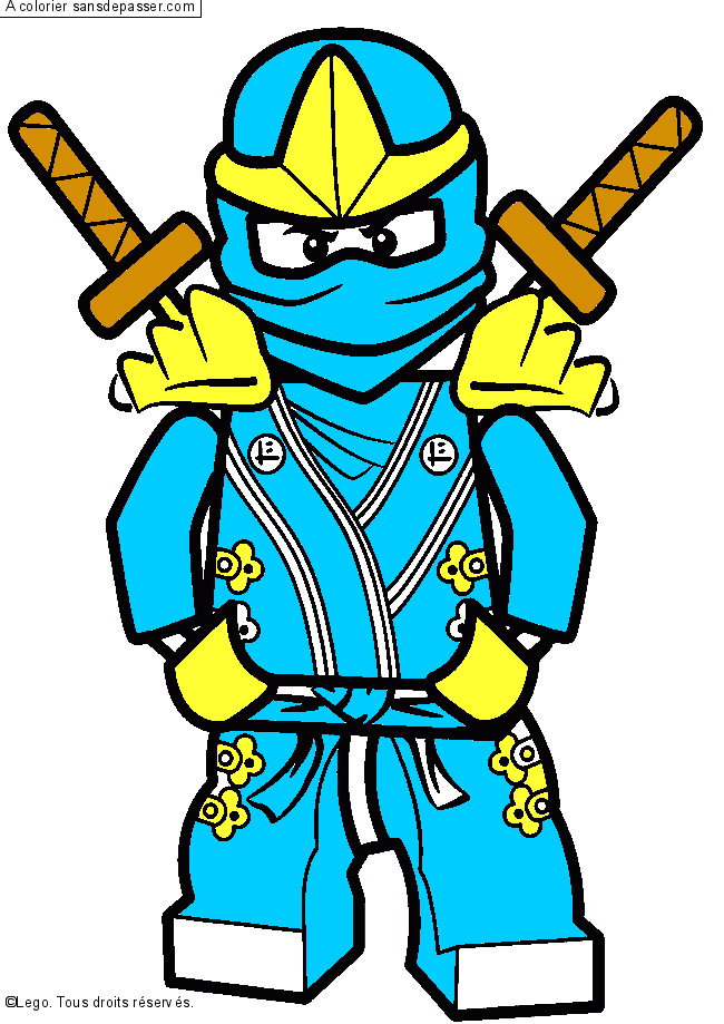 Coloriage Lloyd - Ninjago vert