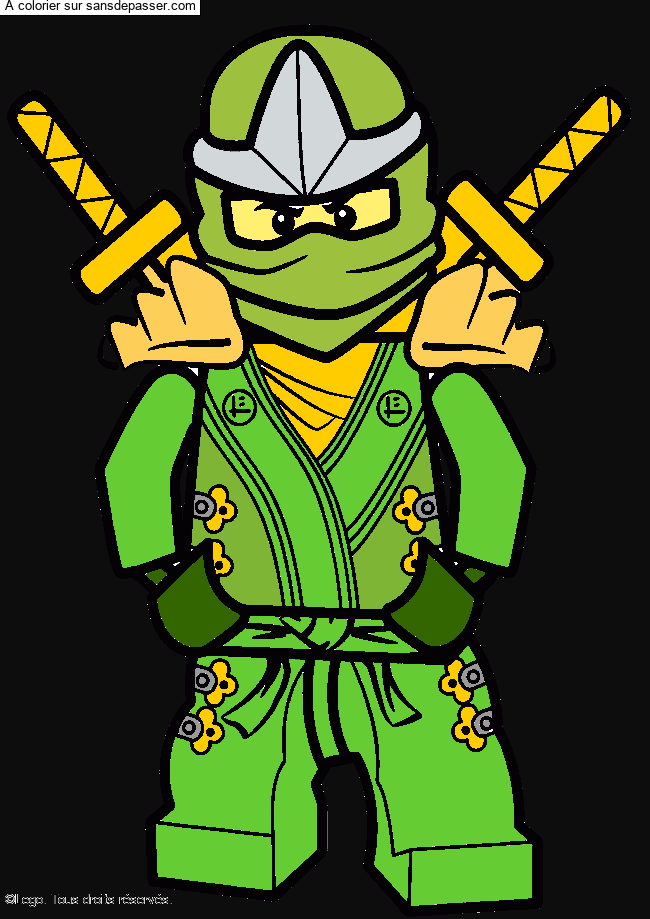 Coloriage Lloyd - Ninjago vert par un invité