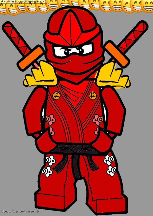 Coloriage Lloyd - Ninjago vert