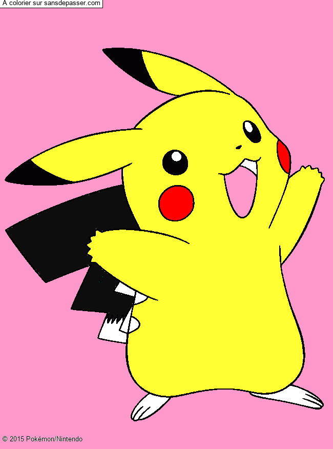 Coloriage Pikachu par un invité