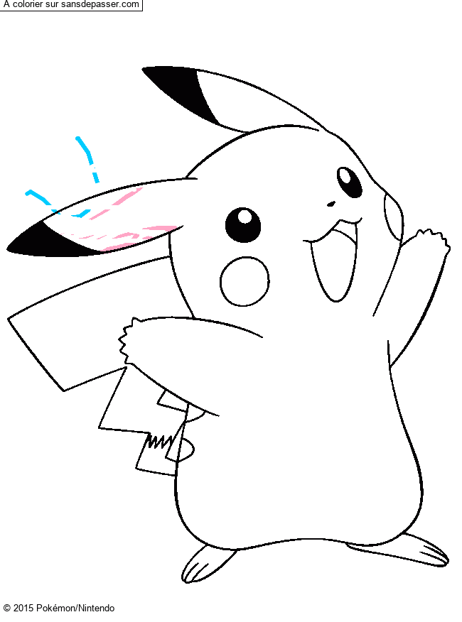 Coloriage Pikachu