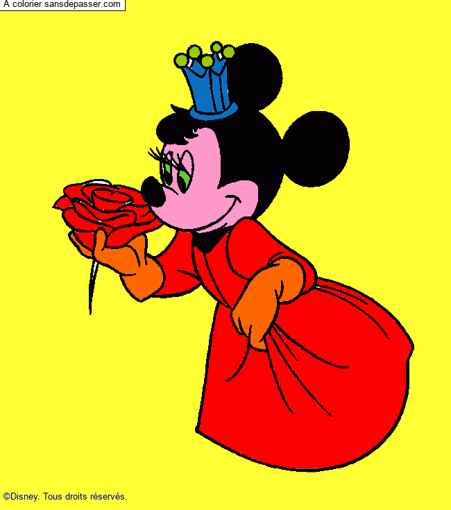 Coloriage Princesse Minnie