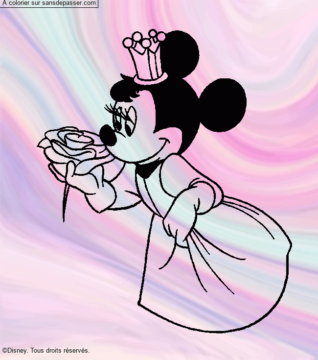 Coloriage Minnie Princesse par un invité