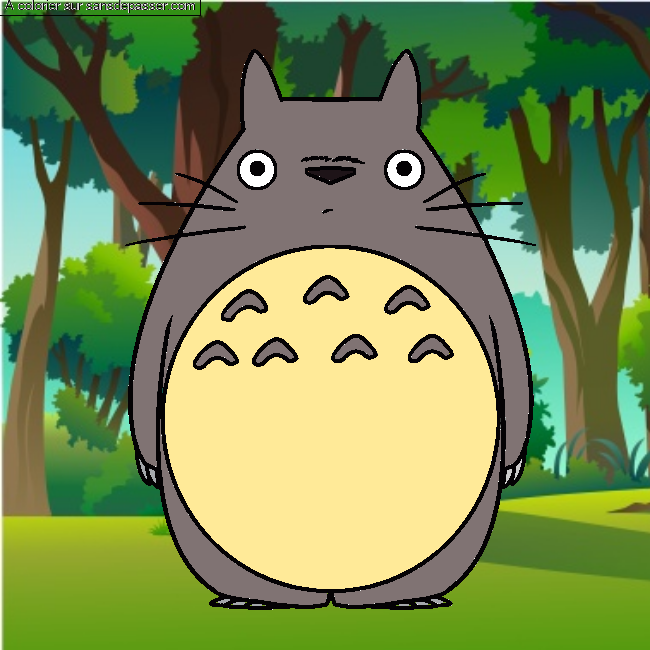 Coloriage Mon voisin Totoro par un invité