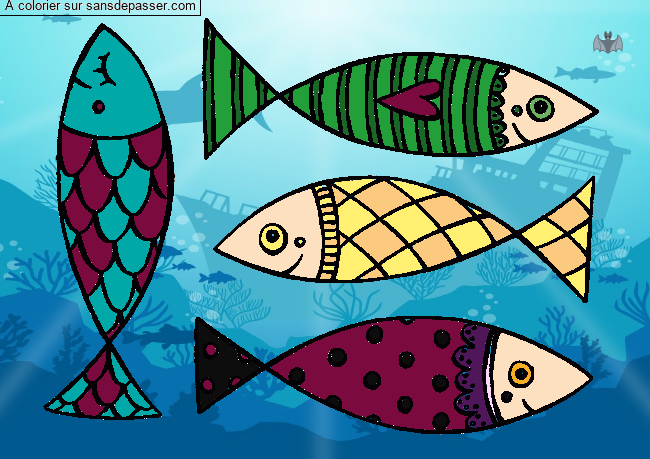 Coloriage Poissons d'avril ! 