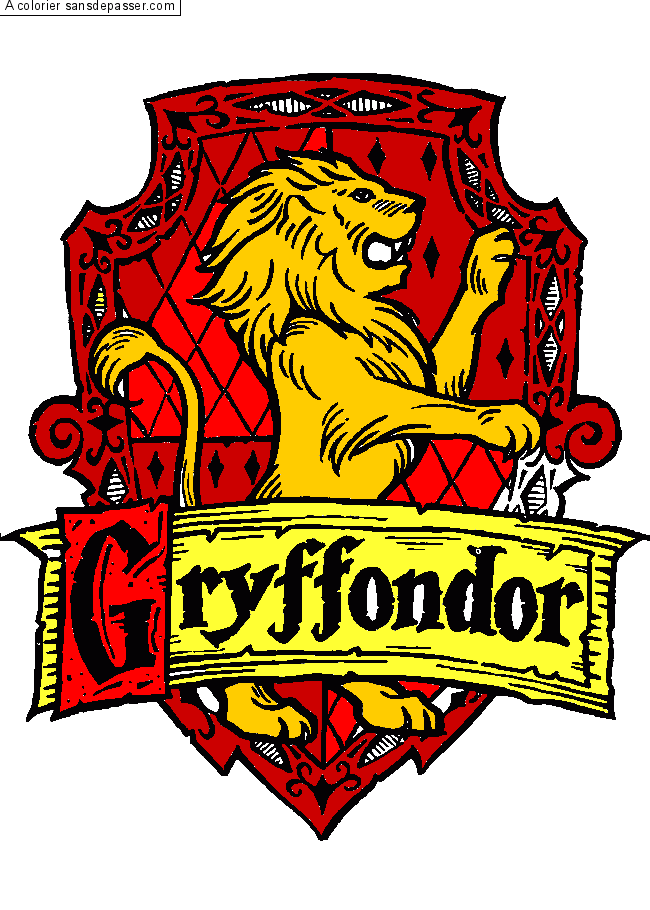 Coloriage Harry Potter Gryffondor
